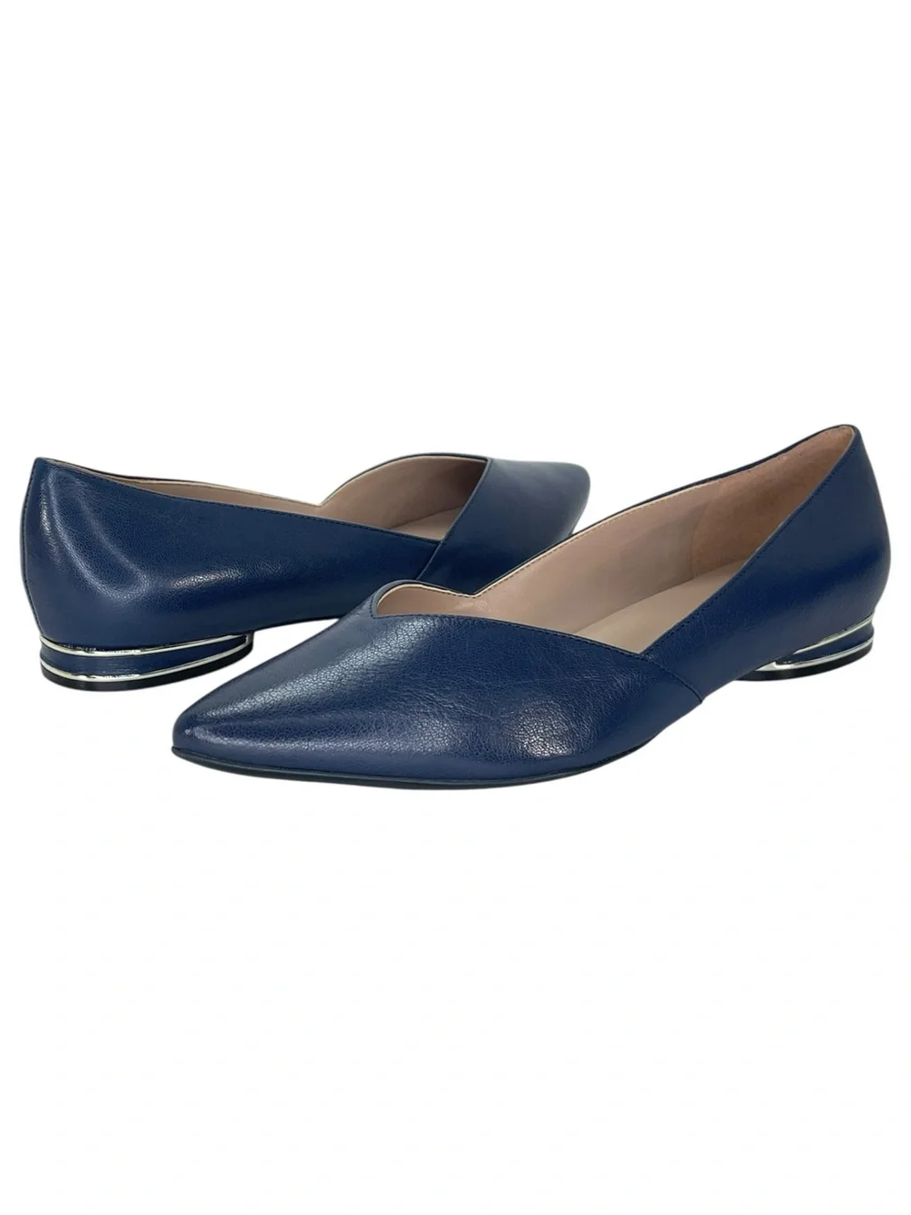 Naturalizer Havana Midnight Blue Leather Womens Flats Size 8.5M